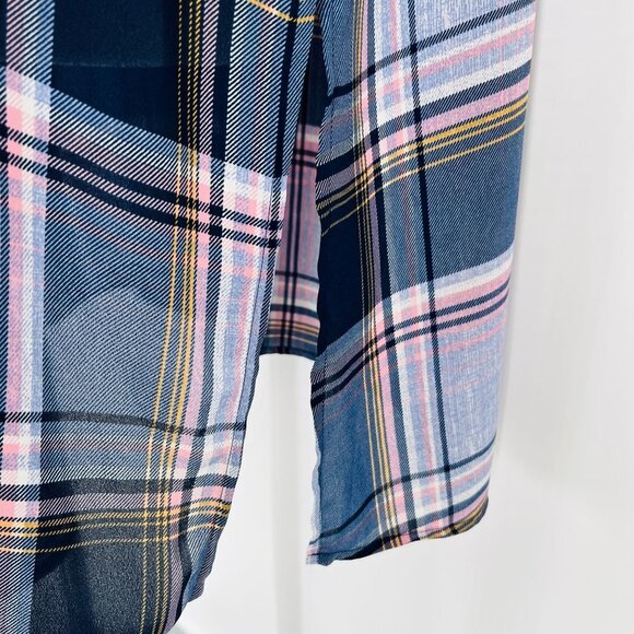 Catherines Tunic Dress Women's Size 2X Plaid Button Front Collared Midi Length - Picture 4 of 12